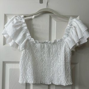 ASTR The Label White Crop Top